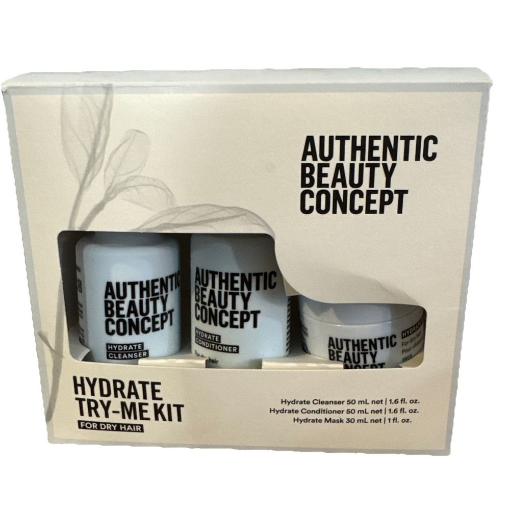 Authentic Beauty Concept Hydrate Try-Me Kit For Dry Hair Vegan 3 Piece Set